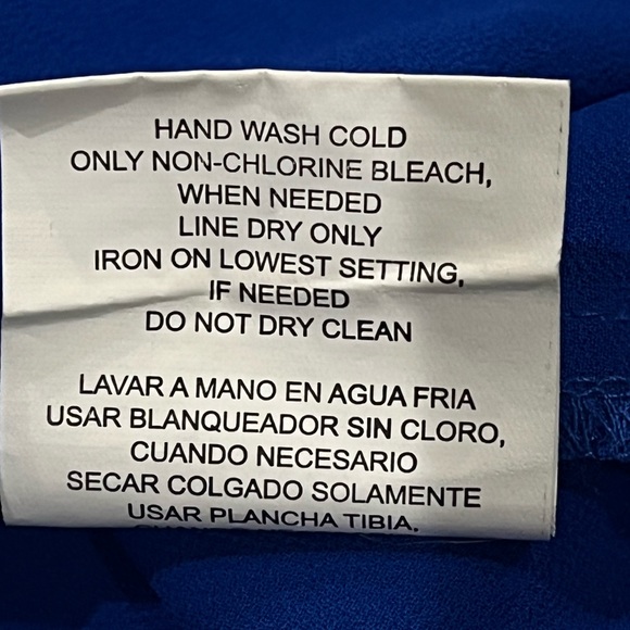 EUC MY MICHELLE Pretty Blue, Zipper Accented High/Low Tunic - Picture 11 of 13